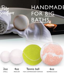 Pure Scentum Extra Large 6oz Vegan Bath Bombs for Women - US Made Organic 6 Relaxing Bath Bomb Gift Set for Women – Luxurious, Organic Bath Bombs for Women and Men (BombeLaLaLa) Bombelalala 35 81G6CWNCmAL