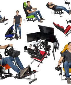 OpenWheeler GEN3 Racing Wheel Simulator Stand Cockpit Orange on Black, Video Game Controller, Fits All Logitech G923, G920, Thrustmaster, Fanatec Wheels, Compatible with Xbox One, PS4, PC Platforms. 33 81G7H6okUVL