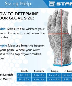 Stark Safe Cut Resistant Gloves, Level 5 Protection, Kitchen Cut Gloves for Meat, Shucking, Fillet, Mandolin Slicing, Carving, 1 Pair, Small 18 81G7rzzigML 1