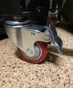 SungMi 4 Pack 3" Heavy Duty Caster Wheels PVC Threaded Stem Swivel Casters with 360 Degree Blue Wheels (4 with Brakes) Nuts Included SM-AMS-240008 4 with Brakes 14 81G8m6WzWWL