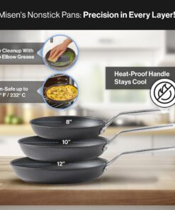 Misen Nonstick Pots and Pans Set - Nonstick Cookware Sets - 9 Piece Essential Kitchen Cookware Set Cookware Set 9 Piece 9 81G950zYFpL