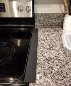 Silicone Stove Counter Gap Cover 21" by Kindga, Easy Clean Gap Filler Sealing Spills Between Kitchen Counter, Appliances,Stovetop, Oven, Washing Machine, Washer, Dryer Set of 2 (Black) 21" Black 42 81G9BfhZOdL