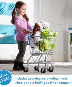 Alternative view of Melissa & Doug Toy Shopping Cart With Sturdy Metal Frame - Toddler Shopping Cart, Pretend Grocery Cart, Supermarket Pretend Play Shopping Cart For Kids Ages 3+