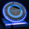 TOSY Flying Disc - 16 Million Color RGB or 36 or 360 LEDs, Extremely Bright, Smart Modes, Auto Light Up, Rechargeable, Cool Fun Christmas, Birthday & Camping Gift for Men/Boys/Teens/Kids, 175g frisbee Blue 36 Leds (Black Disc) 80 81GBSS3WC0L