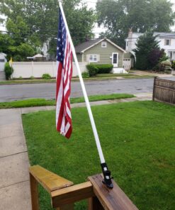 Evergreen Flag Bracket Two-Position 45 and 90 Degree | Cast Iron | Black | Hardware Incl | Outdoor Home and Garden Décor | Residential or Commercial | Wood Metal Plastic Pole - Not Included | 30 81GCHqB9ZsL