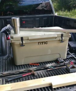 RTIC 45 qt Hard Cooler Insulated Portable Ice Chest Box for Beach, Drink, Beverage, Camping, Picnic, Fishing, Boat, Barbecue Tan 45 Quart 55 81GCPJY7uL