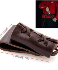 Armory Replicas – Genuine Leather Dagger Holster – Medieval Inspired Adjustable Small Weapon Sword Frog Artisan Brown 10 81GDRUCIgL