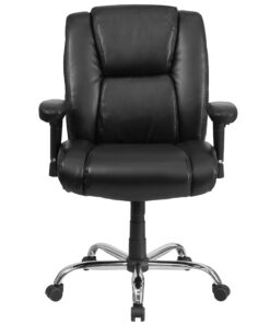 Flash Furniture HERCULES Series Big & Tall 400 lb. Rated Black LeatherSoft Ergonomic Task Office Chair with Chrome Base and Adjustable Arms 1 30 81GEJXt8lEL