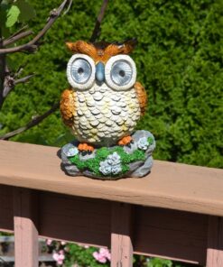 Solar Powered Owl Outdoor LED Garden Light 12 81GEZVDEvL