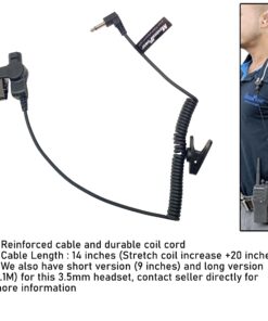 MaximalPower RHF 617-1N 3.5mm RECEIVER/LISTEN ONLY Surveillance Headset Earpiece with Clear Acoustic Coil Tube Earbud Audio Kit For Two-Way Radios, Transceivers and Radio Speaker Mics Jacks , Black 23 81GElYjm0cL