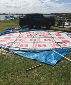 Intex 18ft X 48in Metal Frame Pool Set with Filter Pump, Ladder, Ground Cloth & Pool Cover 18-Feet by 48-inch 26 81GFKDbl8ML