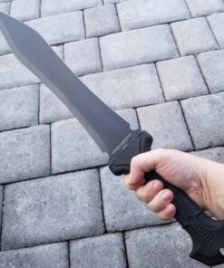 Combat Commander Gladiator Sword | Full-Tang Gladius Sword | 16 5/8" Razor Sharp Blade | 1060 High Carbon Steel Roman Sword Real | TPR Rubberized Handle | Reinforced Nylon Sheath | 24" Length 15 81GFMRAWnBL