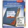 Cardinal Plastic Binder Dividers without Pockets, 8-Tab, Insertable Multicolor Tabs, Letter Size, 1 Set (84019), 8-1/2 x 11 61 81GFiJERqOL