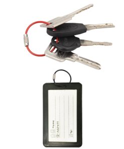 Keychain, Wisdompro 20 Pack of 4.3 Inches Stainless Steel Wire Ring 2mm Cable Loop Rings for Hanging Luggage Tag, Keyrings and ID Tag Keepers (Pack of 20-4.3 inch) 6-color 4.3" 20Pack 18 81GHKdTUVXL 1