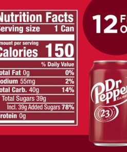 Dr Pepper Soda, 12 fl oz cans, 12 pack Regular 12 Fl Oz (Pack of 12) 32 81GI0gcTgrL