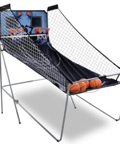 Smartxchoices Foldable Indoor Basketball Hoop Arcade 8 Game Options, Dual LED Scoreboard w/ 4 Balls Inflation Pump for Kids, Teenagers 13 81GII66pN4L