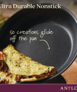 Anolon Nouvelle Copper Hard Anodized Nonstick Pots and Pans, Cookware Set (11 Piece), Onyx Cookware Set (11 Piece) 25 81GJS0aV8SL