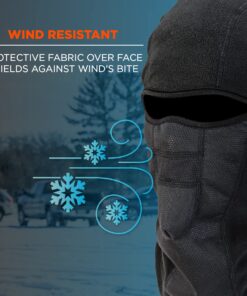 Ergodyne - 6823 Black Wind-Proof Hinged Balaclava Face Mask (16823) 32 81GKFwLTFL
