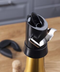 Vacu Vin Champagne Saver & Server - Black - 1 Stopper-Pourer - Keep Champagne Fresh for Up to a Week with Airtight Seal - Vacuum Pump with Champagne Bottle Stopper and Pourer 9 81GKPwXKRVL