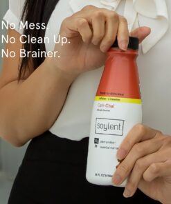 Soylent Cafe Chai Meal Replacement Shake, Ready-to-Drink Plant Based Protein Drink, Contains 20g Complete Vegan Protein and 1g Sugar, 14oz, 12 Pack 14 Fl Oz (Pack of 12) 14 81GKlFt2zL