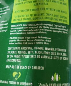 Biokleen Bac-Out Enzyme Stain & Odor Remover - 128 Ounces - Destroys Stains & Odors Safely, for Pet Stains, Laundry, Diapers, Wine, Carpets, & More, Eco-Friendly, Non-Toxic 1 40 81GLul4QSL