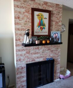 RoomMates RMK9035WP Red Stuccoed Brick Peel and Stick Wallpaper, Roll, Red 43 81GMt VKHrL