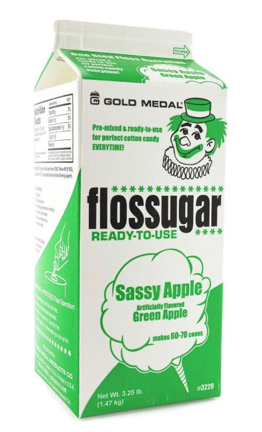 Green Apple Flossugar (1/2 gallon) Green Apple