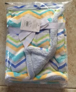 Hudson Baby Unisex Baby Plush Mink and Sherpa Blanket, Blue, One Size 22 81GOXVP5LFL