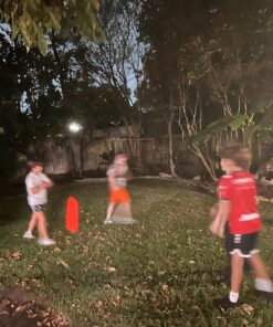 GlowCity Glow in The Dark Football - Light Up LED Ball - Perfect for Evening Play, Camping, and Beach Fun! Adult 10" 29 81GP3ryF L