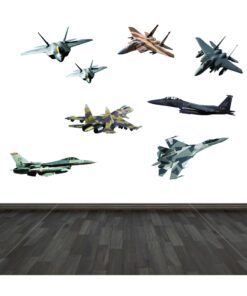 Alternative view of Fighter Jets Giant (8 pcs) Stickers - Removable and repositionable Wall Decals Wall Art for Any Kids Room.