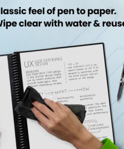 Alternative view of Rocketbook Core Reusable Smart Notebook | Innovative, Eco-Friendly, Digitally Connected Notebook with Cloud Sharing Capabilities | Dotted, 6" x 8.8", 36 Pg, Infinity Black, with Pen, Cloth, and App Included 1 Inifinity Black Executive