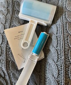 iLifeTech Reusable Sticky Picker Set Cleaner Lint Roller Pet Hair Remover Brush, Blue 4" Medium Set 53 81GR1J HYBL