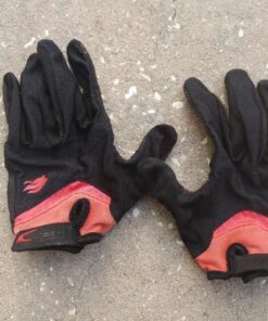 FIRELION Bike Gloves for Men/Women Cycling,Cycling Gloves for Outdoor MTB DH Road Racing,Full Finger Half Finger Padded Bicycle Protective Gloves,Non-Slip Shock-Absorbing Touchscreen Riding Gloves Large Full Red 44 81GRfSaHXnL