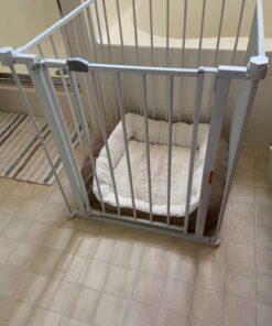 Regalo 192-Inch Super Wide Adjustable Baby Gate and Play Yard, 4-In-1, Bonus Kit, 4 Count (Pack of 1 192-Inch 2-in-1 White Gate 64 81GSdjUZspL