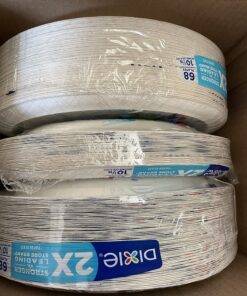 Dixie 10 Inch Paper Plates, Dinner Size Printed Disposable Plate, 204 Count (3 Packs of 68 Plates) White 31 81GSqCMcpL