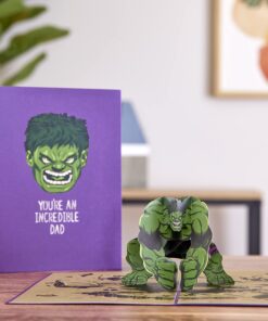 Lovepop Marvel Hulk Father's Day 3D Pop Up Greeting Card, 1 Ct, 5 X 7 Inches, Gifts For Dad 8 81GT837jvrL