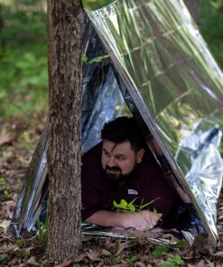 Alternative view of Sharp Survival Shack Emergency Survival Shelter Tent | 2 Person Mylar Thermal Shelter | 8' X 5' All Weather Tube Tent | Reflective Material Conserves Heat | Lightweight | Waterproof | Best Su