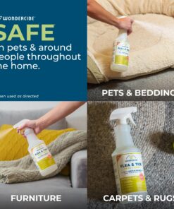 Wondercide - Flea, Tick & Mosquito Spray for Dogs, Cats, and Home - Control, Prevention, Treatment - with Natural Essential Oils - Pet and Family Safe - Lemongrass 16 oz 20 81GVGqvMIdL