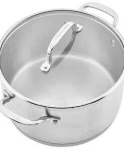KitchenAid 3-Ply Base Stainless Steel Cookware Pots and Pans Set, 10 Piece, Brushed Stainless 40 81GWmOJw3jL