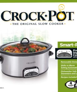 Crock-Pot 4-Quart Smart-Pot Programmable Slow Cooker, Silver 8 81GWorj2BgL