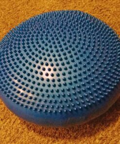 AppleRound Air Stability Wobble Cushion with Hand Pump, 13.5in/34cm Diameter, Balance Disc for Adult, Sensory Wiggle Seat for Kid Blue 32 81GX0RhkKOL