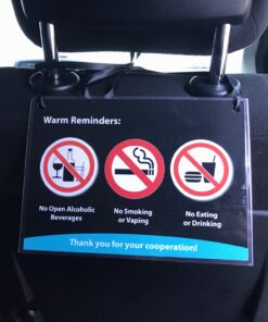 AS PRO (Set of 2) Headrest Rider Reminder Decal Sign Rideshare Car Display Cards 6 81GacRcyZDL