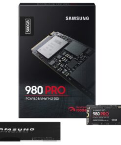 SAMSUNG 980 PRO SSD 500GB PCIe 4.0 NVMe Gen 4 Gaming M.2 Internal Solid State Drive Memory Card, Maximum Speed, Thermal Control, MZ-V8P500B/AM 23 81GbOV0B DL