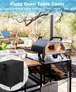 Pizza Oven Table Cover, Waterproof Sunproof Outdoor Pizza Oven Stand Over, Fit Ooni Large Tables, Outdoor Prep Cart Table Cover, Pizza Oven Dining Cart Worktable 420D Oxford Cover, 36x32x31in 9 81GbbNdrErL