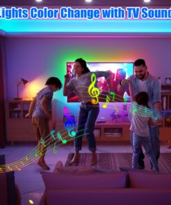 maylit ICRGB TV LED Backlight, 18ft Bluetooth LED Lights for TV 75-85in, USB Powered TV Lights Kit with Remote and App Control, Music Sync Color Change with TV Sound, Bias Lighting for HDTV Room Decor ICRGB (Bluetooth Control) 16.4FT for 75''-85'' TV 19 81GeeDewcSL