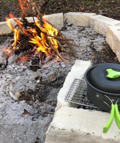 MalloMe Camping Cookware Mess Kit for Backpacking Gear – Camping Cooking Set - Camping Pots and Pans Set - Backpacking Stove/Portable Stove Compatible - Camp Kitchen Equipment Accessories Pot 1 Liter Pot 60 81Gfkgg2m4L