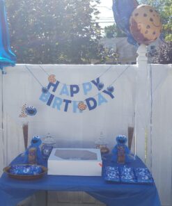 Cookie Monsters Happy 1st Birthday Balloon Decorations and Party Supplies 34 81GgiDy4JQL
