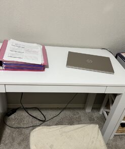 Ameriwood Home Desk Parsons, White 40 81GiOAqLFYL