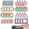 32 Pcs Anxiety Sensory Strips, Reusable Textured Sensory Calm Stickers, Anti Stress Adhesive Tactile Rough Sensory Strips Anxiety Relief for Adults Teens Desk School Classroom 9 81GiVhxs12L