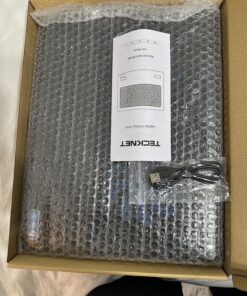 TECKNET Laptop Cooling Pad, Portable Ultra-Slim Laptop Cooler, Gaming Cooling Pad Stand with 2 USB Powered Fans Wind Speed Adjustable, Fits 12-16 Inches (Blue) Blue 62 81GiYZye QL